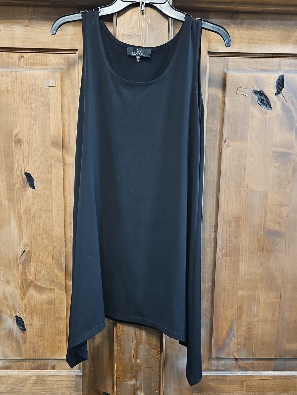 Lbisse Black Asymmetric Hem Tunic